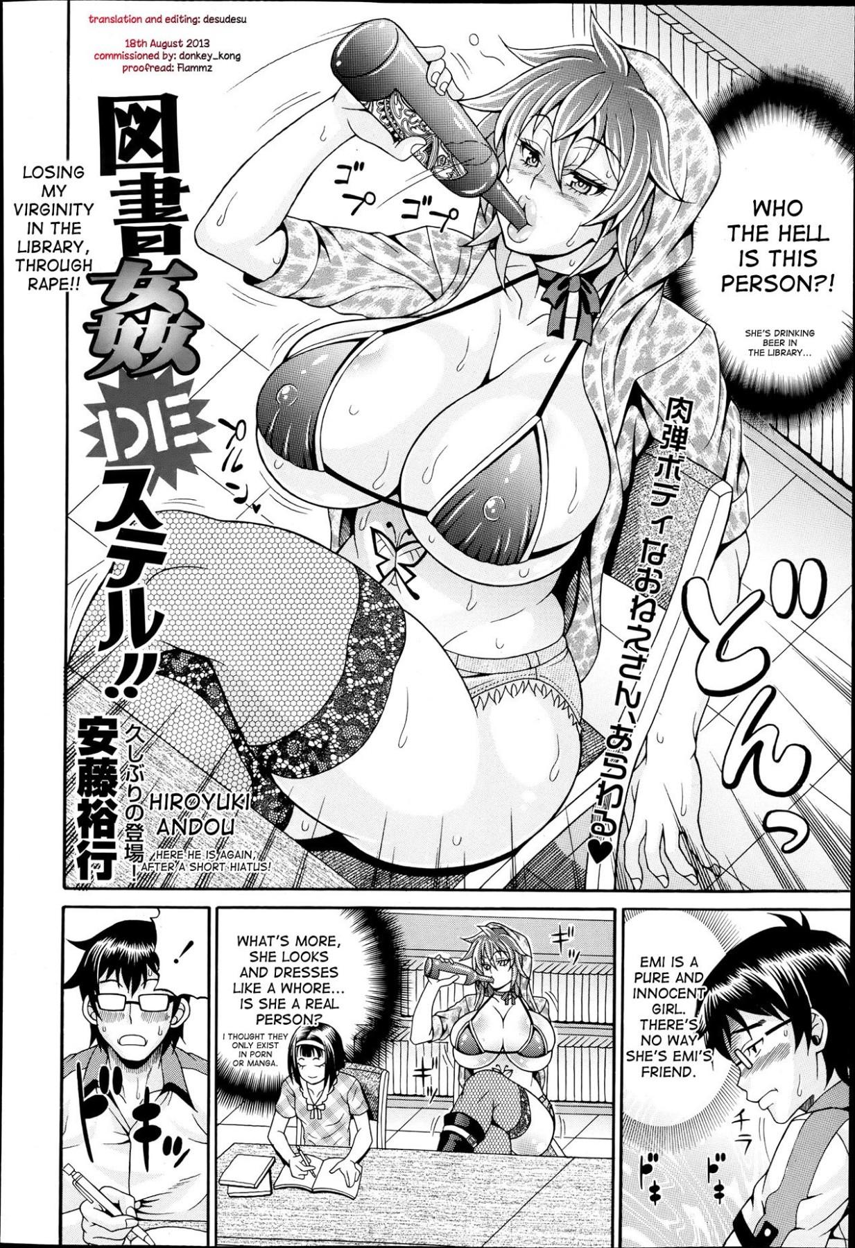 Hentai Manga Comic-Losing My Virginity In The Library, Through R*pe!!-Read-2